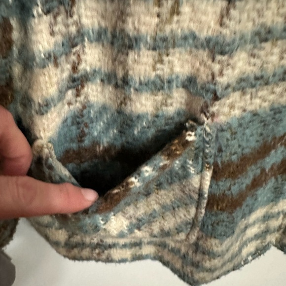 Karen Kane Plaid Jacket Coat - Blue, Brown, Cream, Wool, size XL - Picture 3 of 9